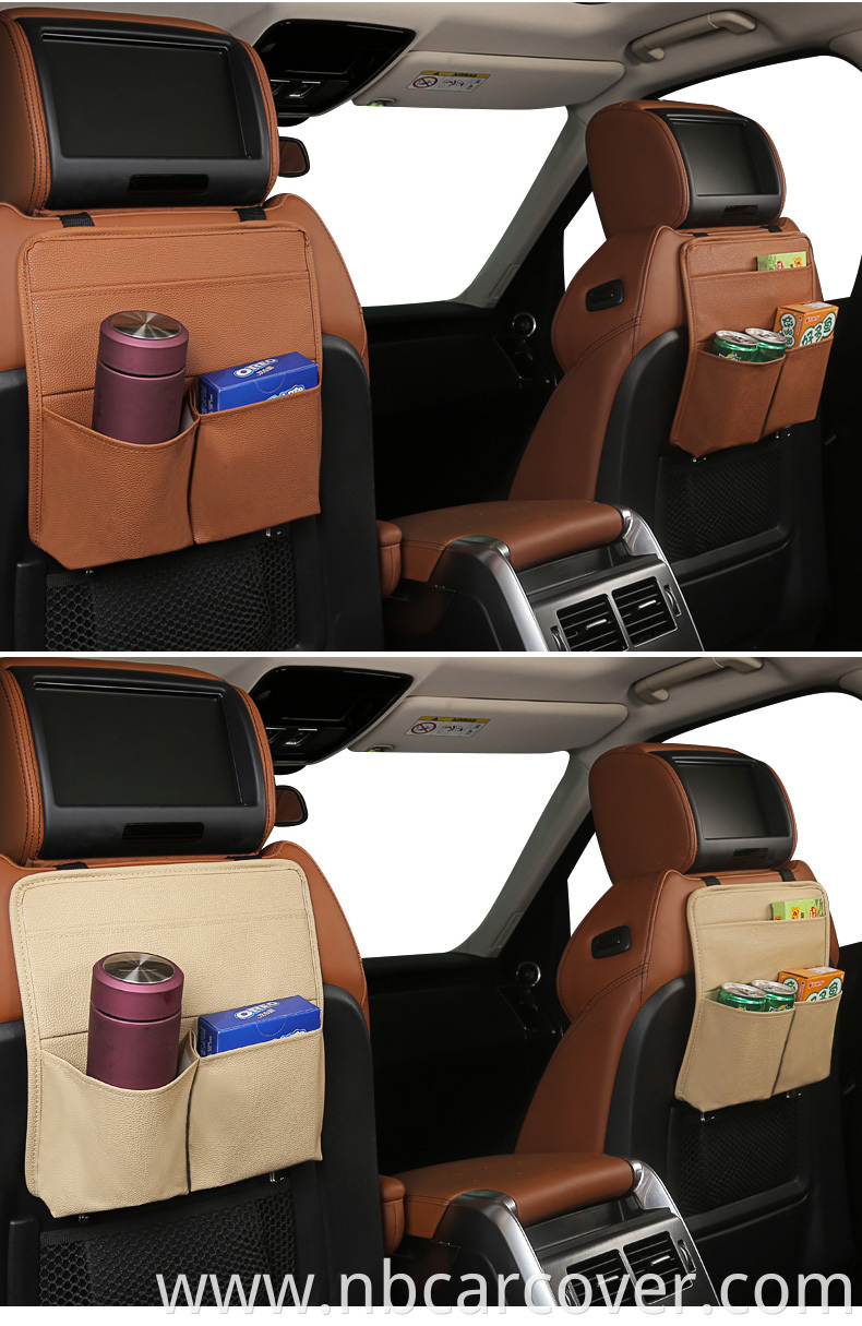 2020 new style car back seat organizer in car organizers lather